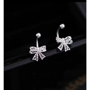 925 STERLING SILVER BOW EARRINGS